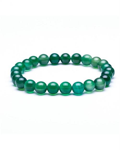 Perlearmbånd med grønne perler